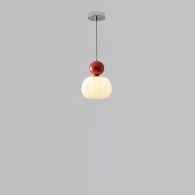 Contemporary Scandinavian Round Iron Acrylic 1-Light Pendant Light For Bedroom
