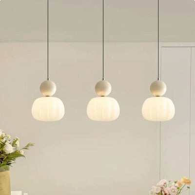 Contemporary Scandinavian Round Iron Acrylic 1-Light Pendant Light For Bedroom