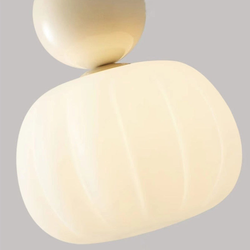 Contemporary Scandinavian Round Iron Acrylic 1-Light Pendant Light For Bedroom