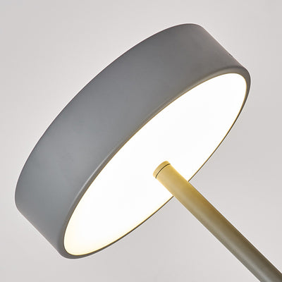 Contemporary Scandinavian Round Iron LED Standing Floor Lamp For Bedroom