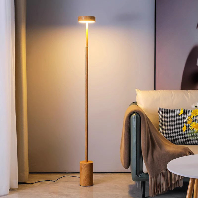 Contemporary Scandinavian Round Iron LED Standing Floor Lamp For Bedroom
