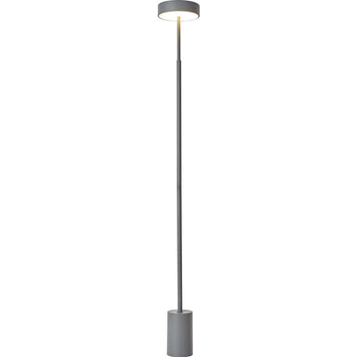 Contemporary Scandinavian Round Iron LED Standing Floor Lamp For Bedroom