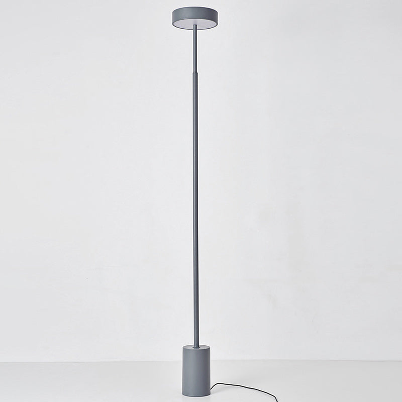 Zeitgenössische skandinavische runde Eisen-LED-Stehlampe für das Schlafzimmer 