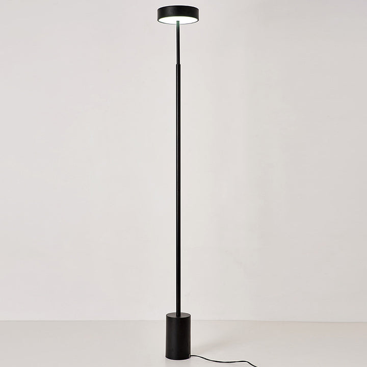 Zeitgenössische skandinavische runde Eisen-LED-Stehlampe für das Schlafzimmer 