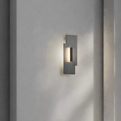 Modern Art Deco Rectangular Vertical Strip Iron LED Wall Sconce Lamp For Bedroom