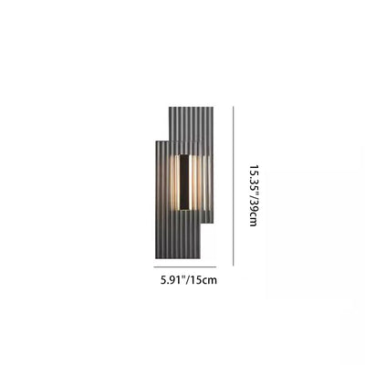 Modern Art Deco Rectangular Vertical Strip Iron LED Wall Sconce Lamp For Bedroom