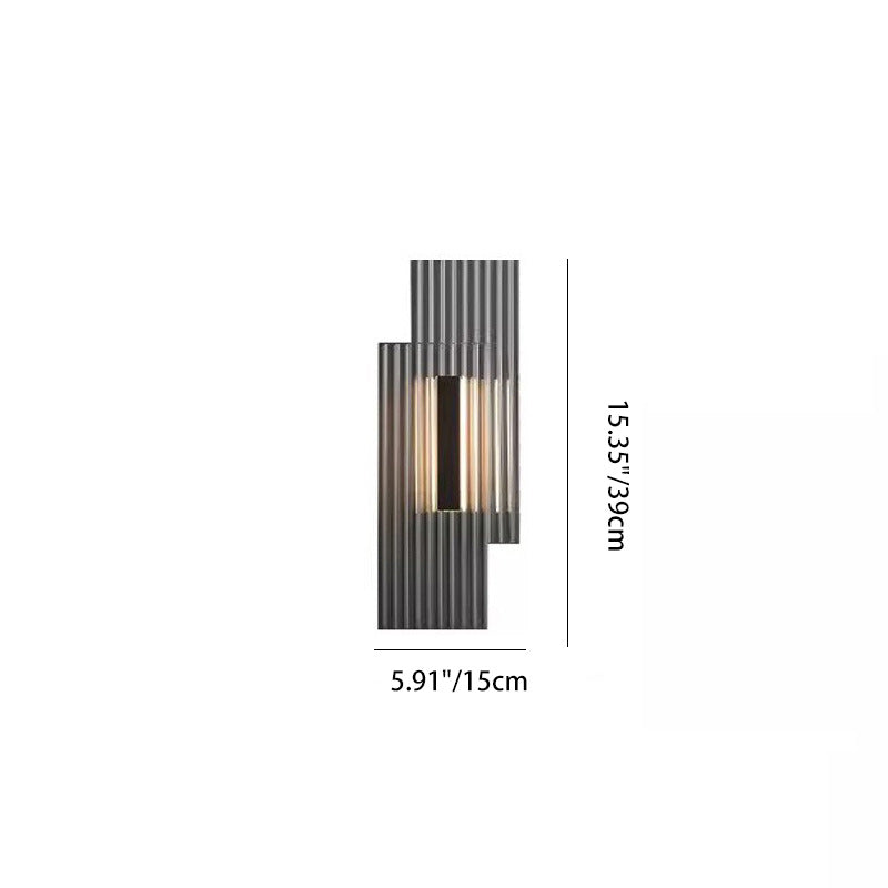 Modern Art Deco Rectangular Vertical Strip Iron LED Wall Sconce Lamp For Bedroom