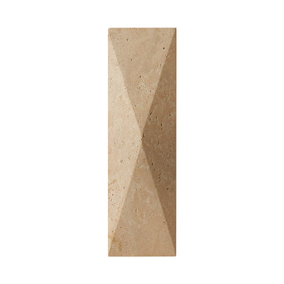 Modern Minimalist Outdoor Rectangular Yellow Travertine LED Wall Sconce Lamp for Garden