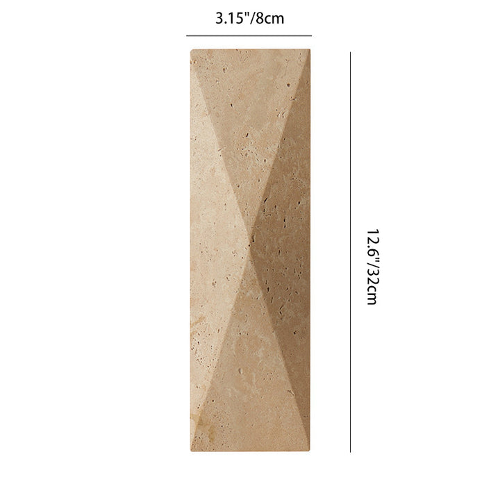 Lámpara de aplique de pared LED rectangular minimalista moderna de travertino amarillo para jardín 