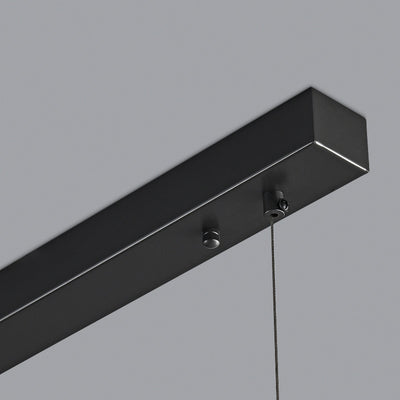 Modern Minimalist Rectangular All-Copper Resin LED Island Light Chandelier For Dining Room