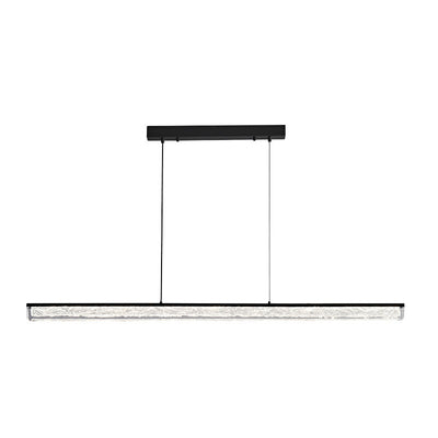 Modern Minimalist Rectangular All-Copper Resin LED Island Light Chandelier For Dining Room