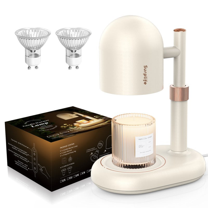 Lampe de table en fer cylindrique minimaliste moderne à 1 lumière pour cire fondue d&