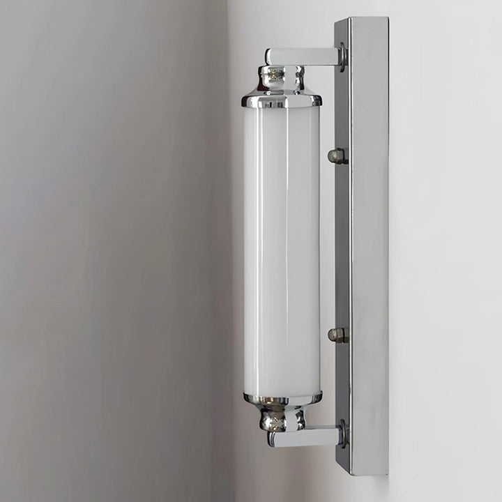 Applique murale moderne minimaliste cylindrique en fer et acrylique LED pour salle de bain 