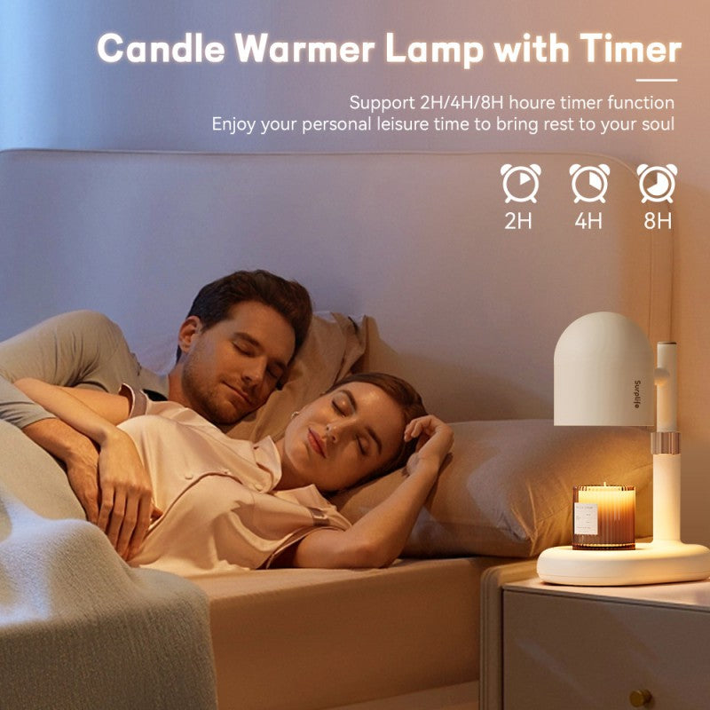 Modern Minimalist Cylindrical Iron 1-Light Aroma Melt Wax Table Lamp For Bedroom