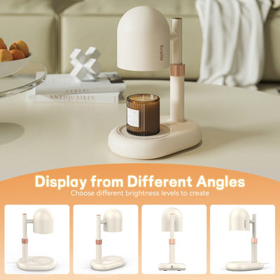 Modern Minimalist Cylindrical Iron 1-Light Aroma Melt Wax Table Lamp For Bedroom