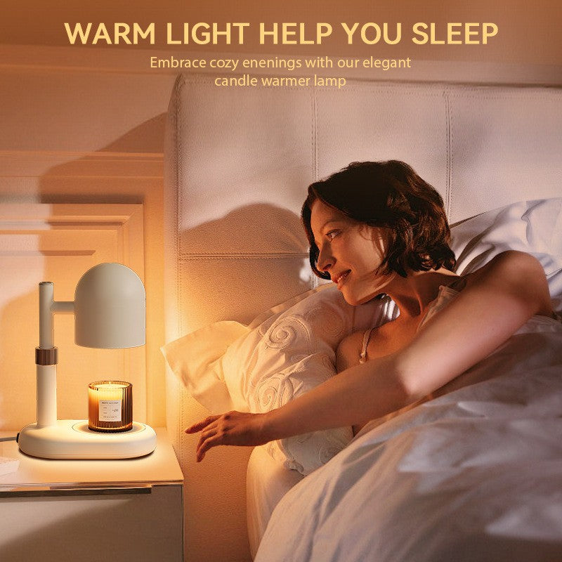 Modern Minimalist Cylindrical Iron 1-Light Aroma Melt Wax Table Lamp For Bedroom