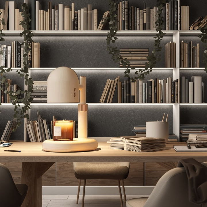 Lampe de table en fer cylindrique minimaliste moderne à 1 lumière pour cire fondue d&
