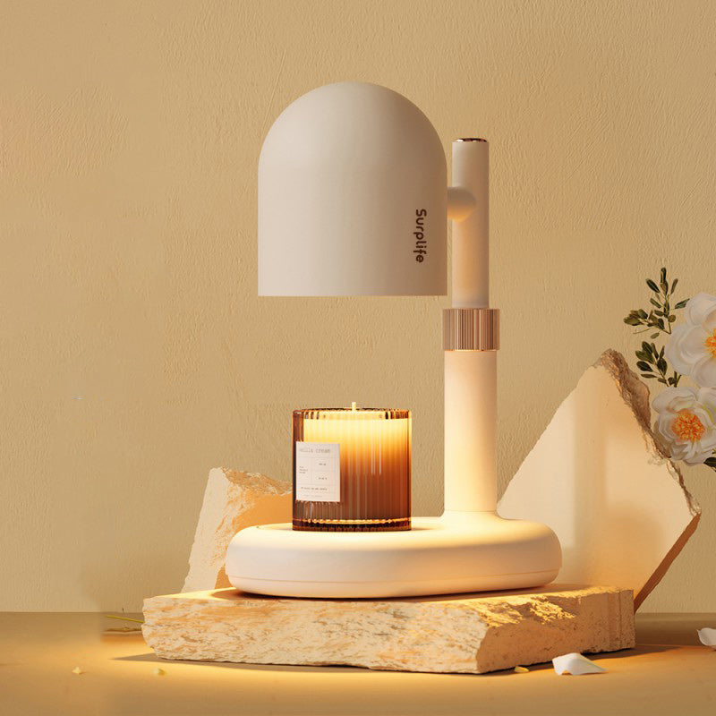 Modern Minimalist Cylindrical Iron 1-Light Aroma Melt Wax Table Lamp For Bedroom