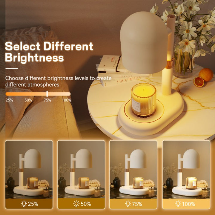 Lampe de table en fer cylindrique minimaliste moderne à 1 lumière pour cire fondue d&