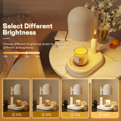 Modern Minimalist Cylindrical Iron 1-Light Aroma Melt Wax Table Lamp For Bedroom