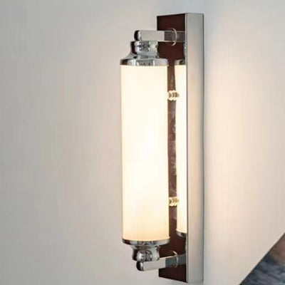 Modern Minimalist Cylindrical Iron Acrylic LED Wall Sconce Lamp For Bathroom