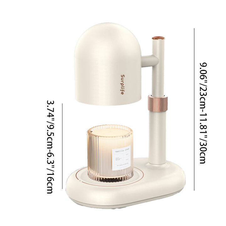 Lampe de table en fer cylindrique minimaliste moderne à 1 lumière pour cire fondue d&