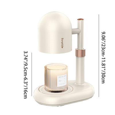 Modern Minimalist Cylindrical Iron 1-Light Aroma Melt Wax Table Lamp For Bedroom