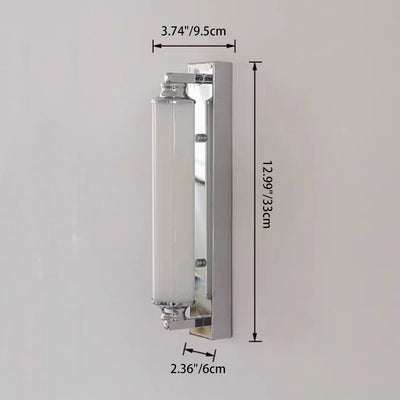 Modern Minimalist Cylindrical Iron Acrylic LED Wall Sconce Lamp For Bathroom