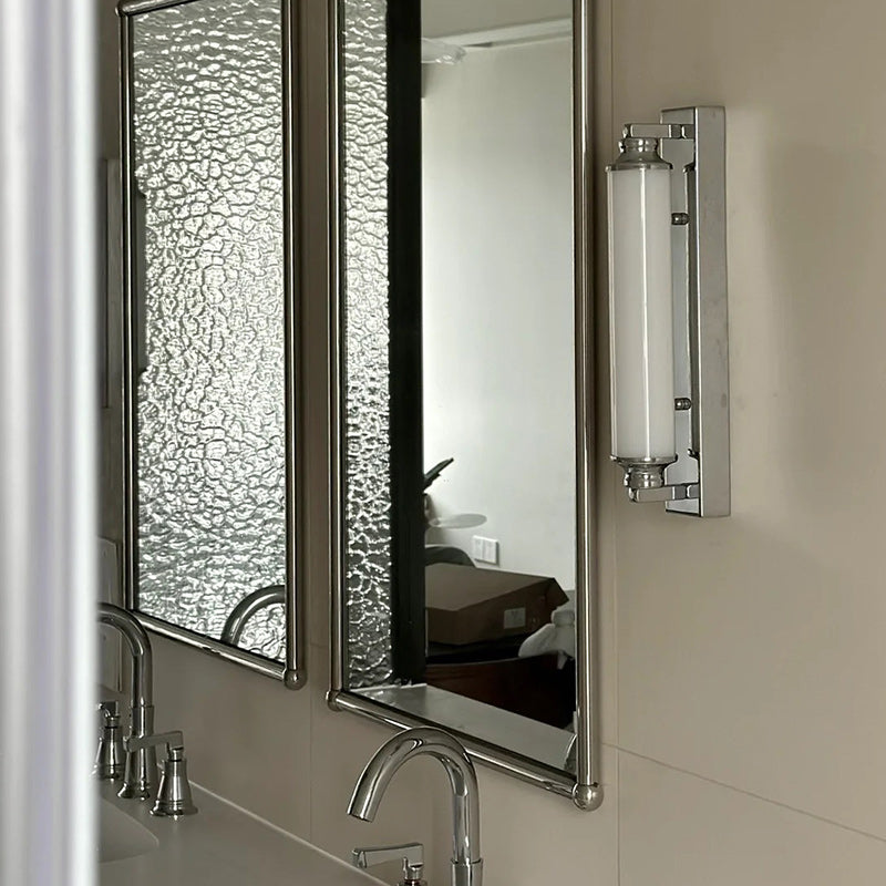 Modern Minimalist Cylindrical Iron Acrylic LED Wall Sconce Lamp For Bathroom