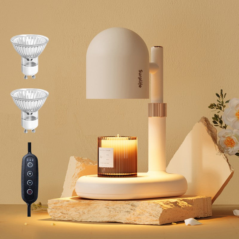 Modern Minimalist Cylindrical Iron 1-Light Aroma Melt Wax Table Lamp For Bedroom