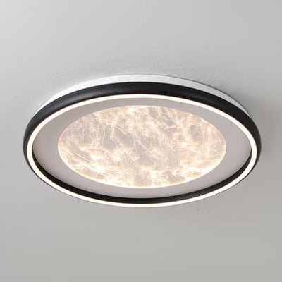 Modern Minimalist Round Cloud Iron Acrylic LED Flush Mount Ceiling Light For Bedroom