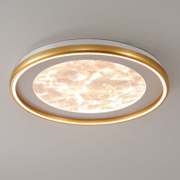 Modern Minimalist Round Cloud Iron Acrylic LED Flush Mount Ceiling Light For Bedroom