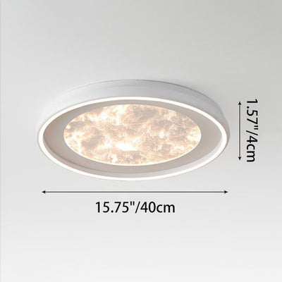 Modern Minimalist Round Cloud Iron Acrylic LED Flush Mount Ceiling Light For Bedroom