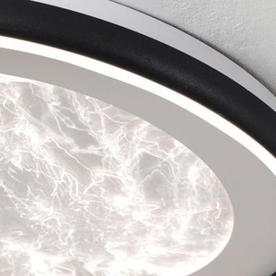 Modern Minimalist Round Cloud Iron Acrylic LED Flush Mount Ceiling Light For Bedroom