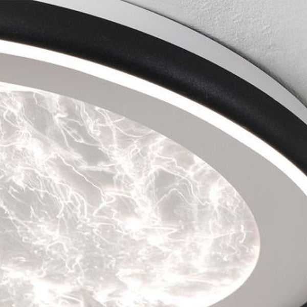 Modern Minimalist Round Cloud Iron Acrylic LED Flush Mount Ceiling Light For Bedroom