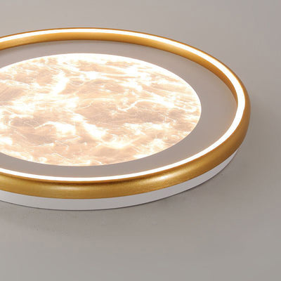 Modern Minimalist Round Cloud Iron Acrylic LED Flush Mount Ceiling Light For Bedroom