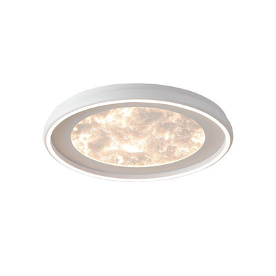 Modern Minimalist Round Cloud Iron Acrylic LED Flush Mount Ceiling Light For Bedroom