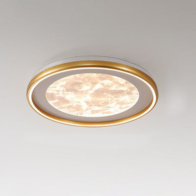 Modern Minimalist Round Cloud Iron Acrylic LED Flush Mount Ceiling Light For Bedroom