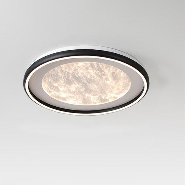 Modern Minimalist Round Cloud Iron Acrylic LED Flush Mount Ceiling Light For Bedroom