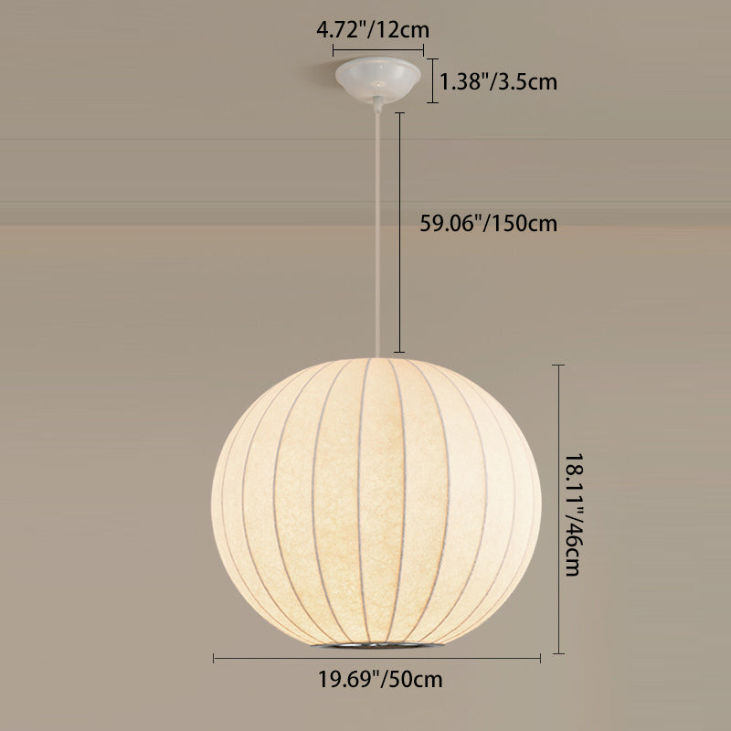 Traditional Chinese Round Resin Iron 1/3-Light Pendant Light For Living Room