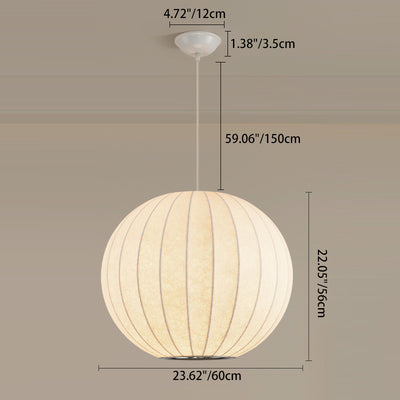 Traditional Chinese Round Resin Iron 1/3-Light Pendant Light For Living Room