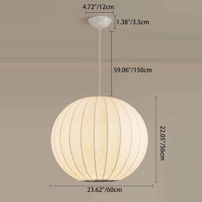 Traditional Chinese Round Resin Iron 1/3-Light Pendant Light For Living Room