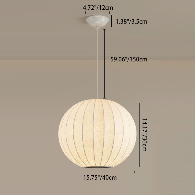 Traditional Chinese Round Resin Iron 1/3-Light Pendant Light For Living Room