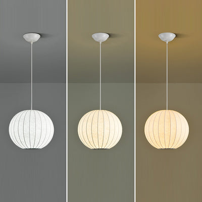 Traditional Chinese Round Resin Iron 1/3-Light Pendant Light For Living Room