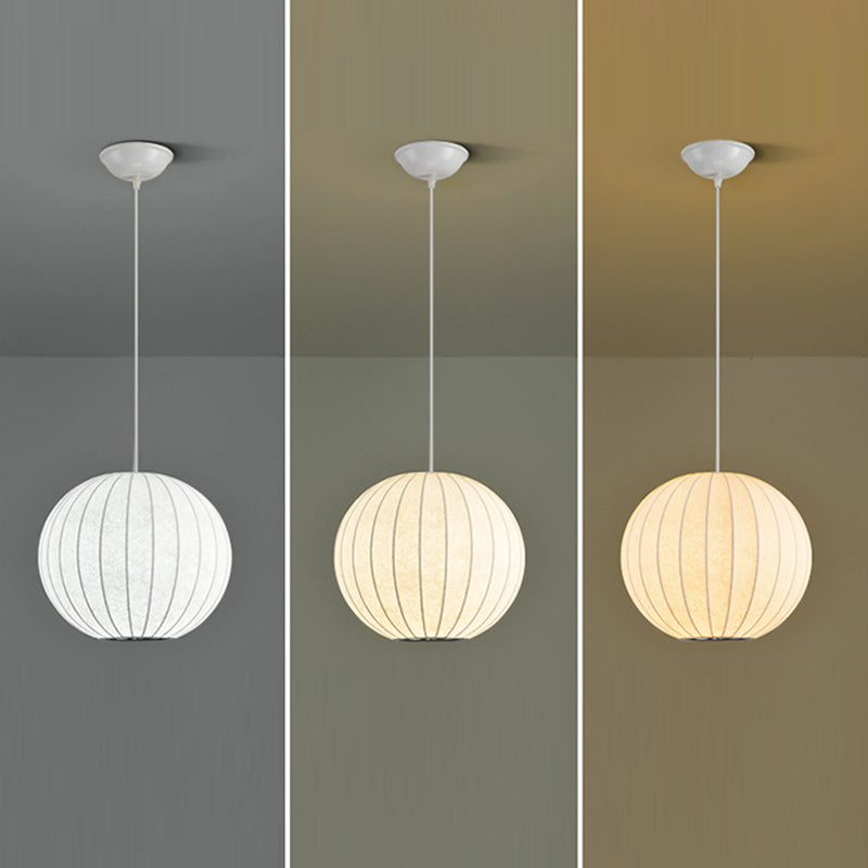 Traditional Chinese Round Resin Iron 1/3-Light Pendant Light For Living Room