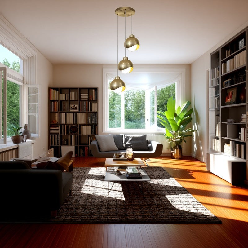Zeitgenössischer skandinavischer kugelförmiger Glas-Kristall-Eisen 3-Licht-Kronleuchter für das Schlafzimmer 