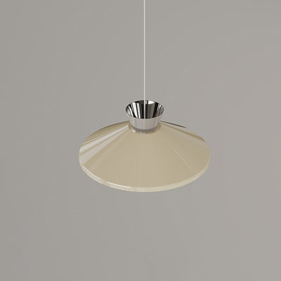 Modern Minimalist Cone Glass Iron 1-Light Pendant Light For Dining Room