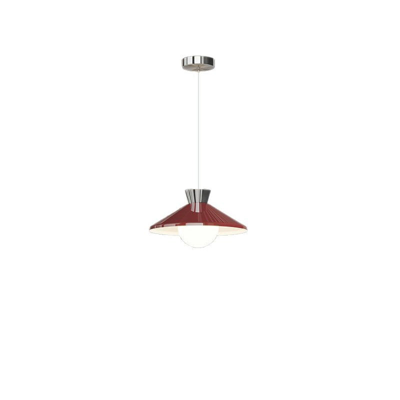 Modern Minimalist Cone Glass Iron 1-Light Pendant Light For Dining Room