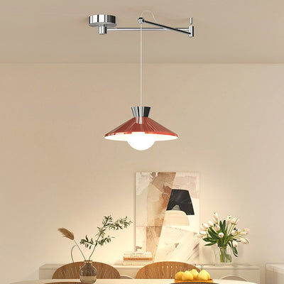 Modern Minimalist Cone Glass Iron 1-Light Pendant Light For Dining Room