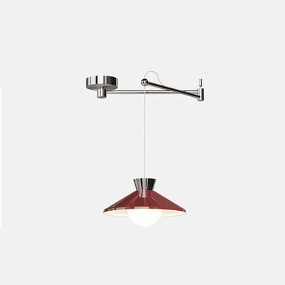 Modern Minimalist Cone Glass Iron 1-Light Pendant Light For Dining Room